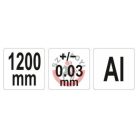 Asztalos derékszög 1200mm alu