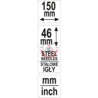 Profilsablon fém 150x46mm