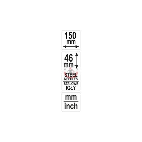 Profilsablon fém 150x46mm