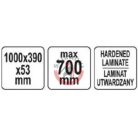 Munkalap marósablon 1000x390x53mm