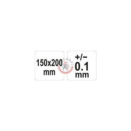 Szögmérő fém 150x200mm