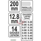Hézagmérő 14 részes 200mm 0.05-0.5mm