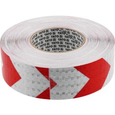 Fényvisszaverő szalag piros-fehér 49mm x 45,7m