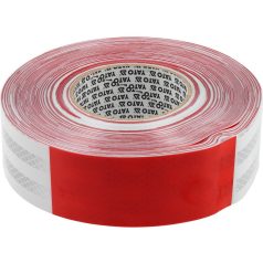 Fényvisszaverő szalag piros-fehér 49mm x 45,7m