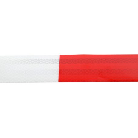 Fényvisszaverő szalag piros-fehér 49mm x 45,7m