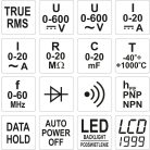 Digitális multiméter 0-600V / 0-20A / 0-20M?