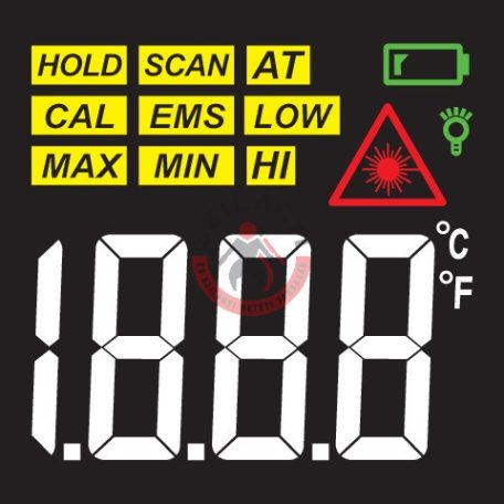 Lézeres hőmérő -50 °C +600 °C