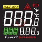Lézeres hőmérő -50 °C +650 °C UV LED