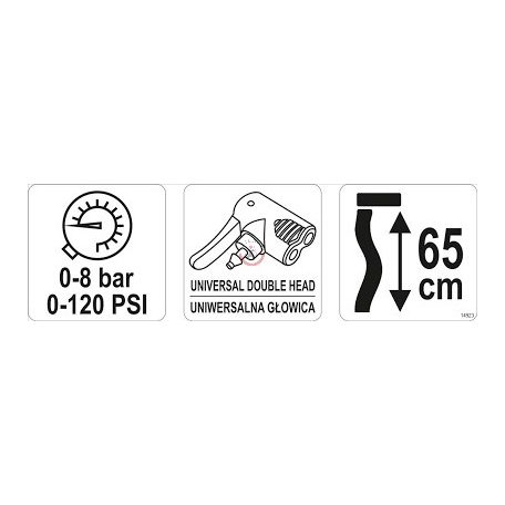 Kézi pumpa 0-8 Bar 0-120 PSI