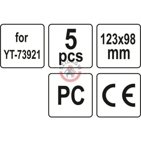 Külső védőplexi YT-73921-hez (5db/cs)