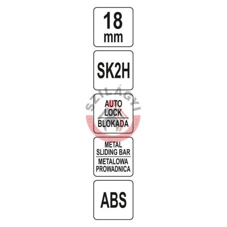 Profi törhető pengés kés extra éles 18 mm ULTRA SHARP SK2H