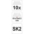 Trapézpenge 10db 61x33x0.5mm