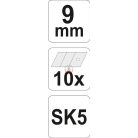 Törhető tartalékpenge 10db 9x0.4mm