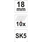 Törhető tartalékpenge 10db 18mm