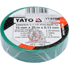 Szigetelőszalag zöld 15x0.13mm 20m