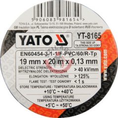 Szigetelőszalag fekete 19mmx0.13mm 20m