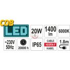 Hordozható LED reflektor 20W