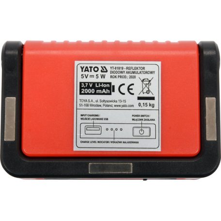 Akkus COB LED reflektor 5W, 300lm, USB töltő