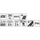 LED reflektor 4W 380lm 3.7V 2200mAh