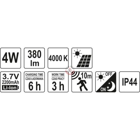 LED reflektor 4W 380lm 3.7V 2200mAh