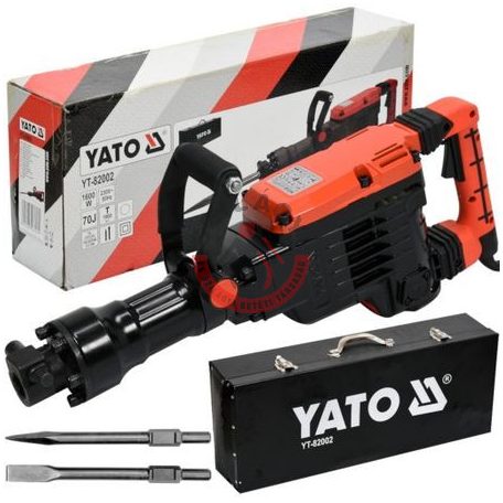 Elektromos bontókalapács Hex befogás 70J 1600W, +2 szár