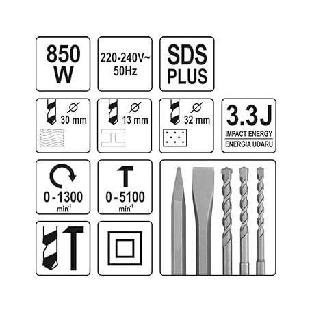 SDS-Plusz fúrókalapács 850W
