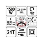 1500W kézi körfűrész 185mm tárcsa