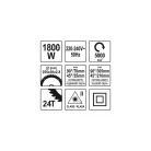 Csúszósínes gérvágó 1800 W (o 255 mm)