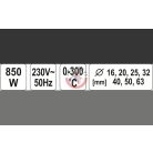 Csőhegesztő 850W 16, 20, 25, 32, 40, 50, 63mm