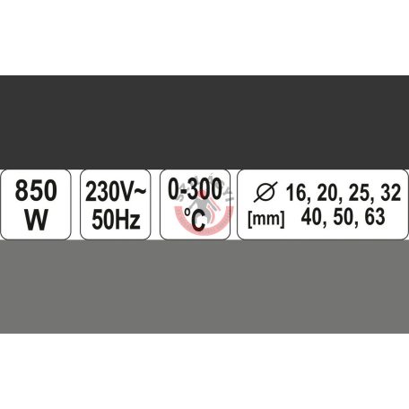 Csőhegesztő 850W 16, 20, 25, 32, 40, 50, 63mm