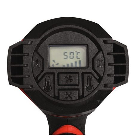 Elektromos hőlégfúvó tartozékokkal LCD kijelzővel 1600w 50-650°C