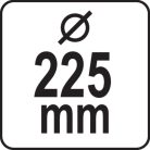 Tépőzáras kerek csiszolótalp falcsiszolóhoz 225 mm