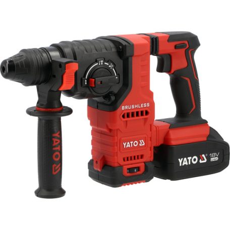 Akkus fúrókalapács SDS+, 18V, 2x4Ah akkuval, töltővel, szénkefementes
