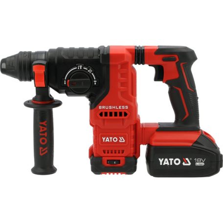 Akkus fúrókalapács SDS+, 18V, 2x4Ah akkuval, töltővel, szénkefementes