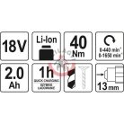 Akkus fúrócsavarozó 18 V Li-ion (2,0 Ah akku + töltő)