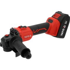  Akkumulátoros sarokcsiszoló szénkefementes 125 mm 18 V ( 4 Ah akku + 2 Ah töltő)