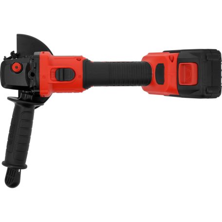 Akkumulátoros sarokcsiszoló szénkefementes 125 mm 18 V ( 4 Ah akku + 2 Ah töltő)