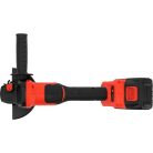 Akkumulátoros sarokcsiszoló szénkefementes 125 mm 18 V ( 4 Ah akku + töltő)