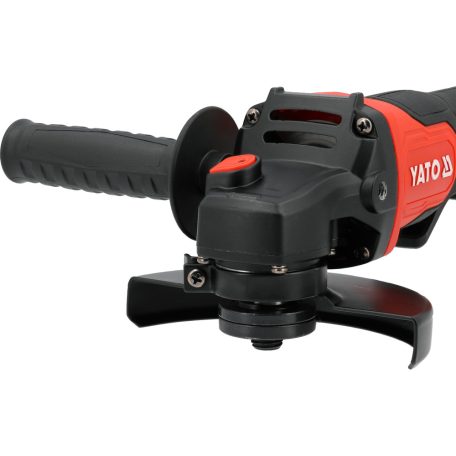 Akkumulátoros sarokcsiszoló szénkefementes 125 mm 18 V ( 4 Ah akku + töltő)