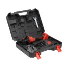 Akkumulátoros sarokcsiszoló szénkefementes 125 mm 18 V ( 4 Ah akku + töltő)