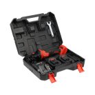 Akkumulátoros sarokcsiszoló szénkefementes 125 mm 18 V ( 2x4 Ah akku + töltő)