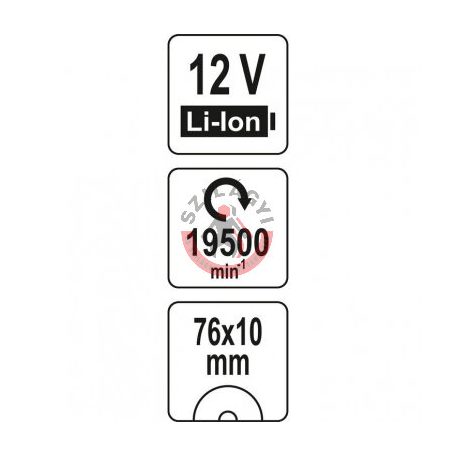 Akkumulátoros mini sarokcsiszoló 12V (akku és töltő nélkül)