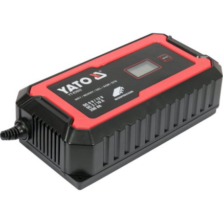 Akkumulátor töltő 6/12 V 2/10 A max. 200 Ah LCD kijelző