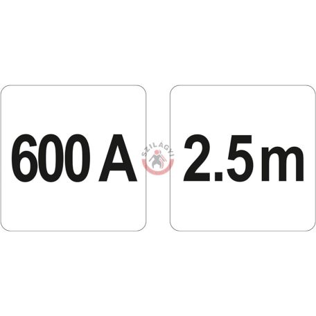 Indítókábel 600A 2.5m