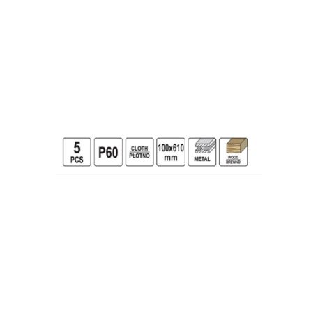 Barkácsszalag 100x610mm P60 5db/1cs