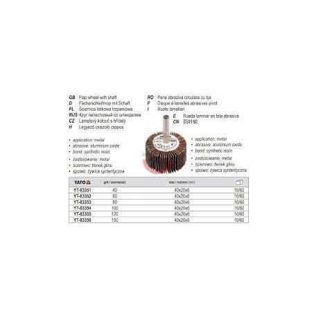 Csapos lamellás csiszoló 40x20x6mm  P120