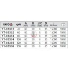 Csapos lamellás csiszoló 60x30x6mm  P120