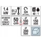 Benzines talajfúró 51,2 cm3 + 3 fúrószár