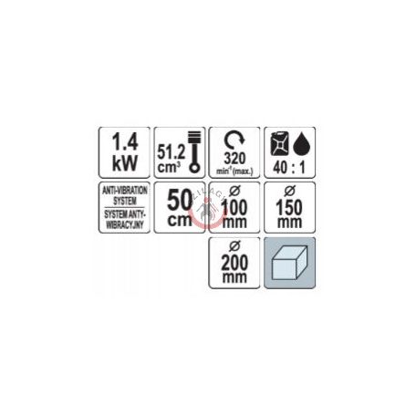 Benzines talajfúró 51,2 cm3 + 3 fúrószár