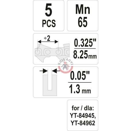 Patentszem 0,325" 1,3mm 5 db/csomag
